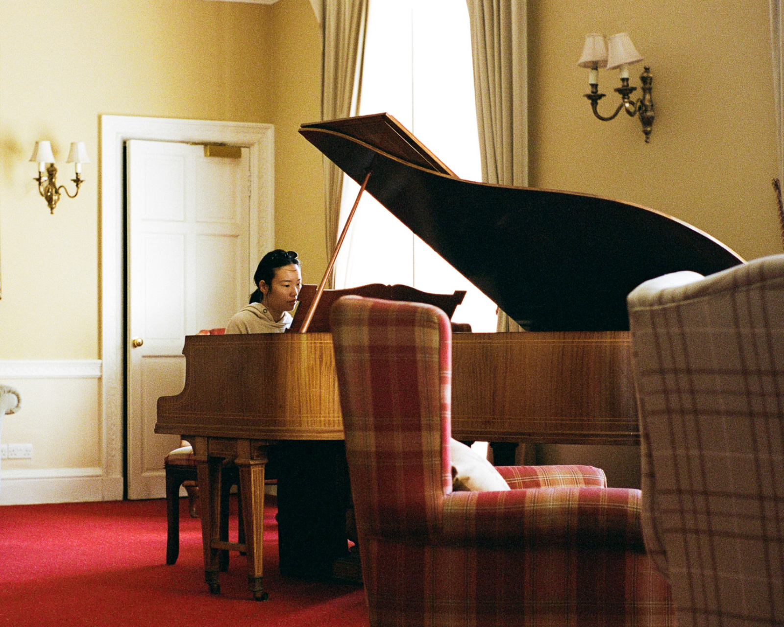 Janet at the piano
